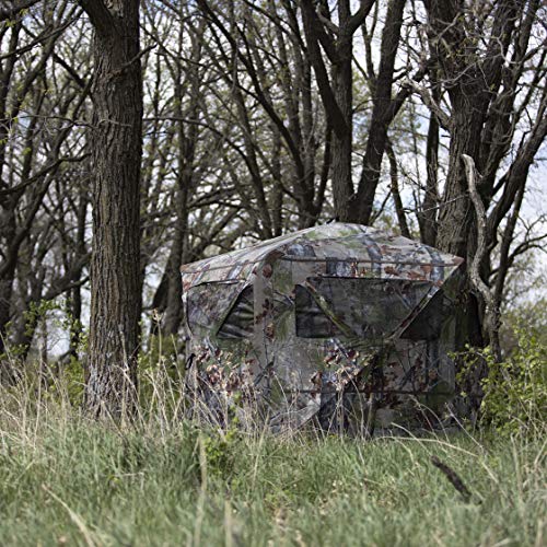 Barronett Blinds Barronett BL550BW Blockout 5 Ground Hunting Blind, 4 Person Pop Up Portable, Backwoods Camo, Bloodtrail Backwoods Camo (BO550BW) - Thumbnail 2
