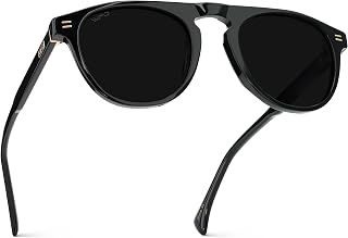 WearMe Pro Axel Men's Polarized Sunglasses, Rounded Aviator Frame Style