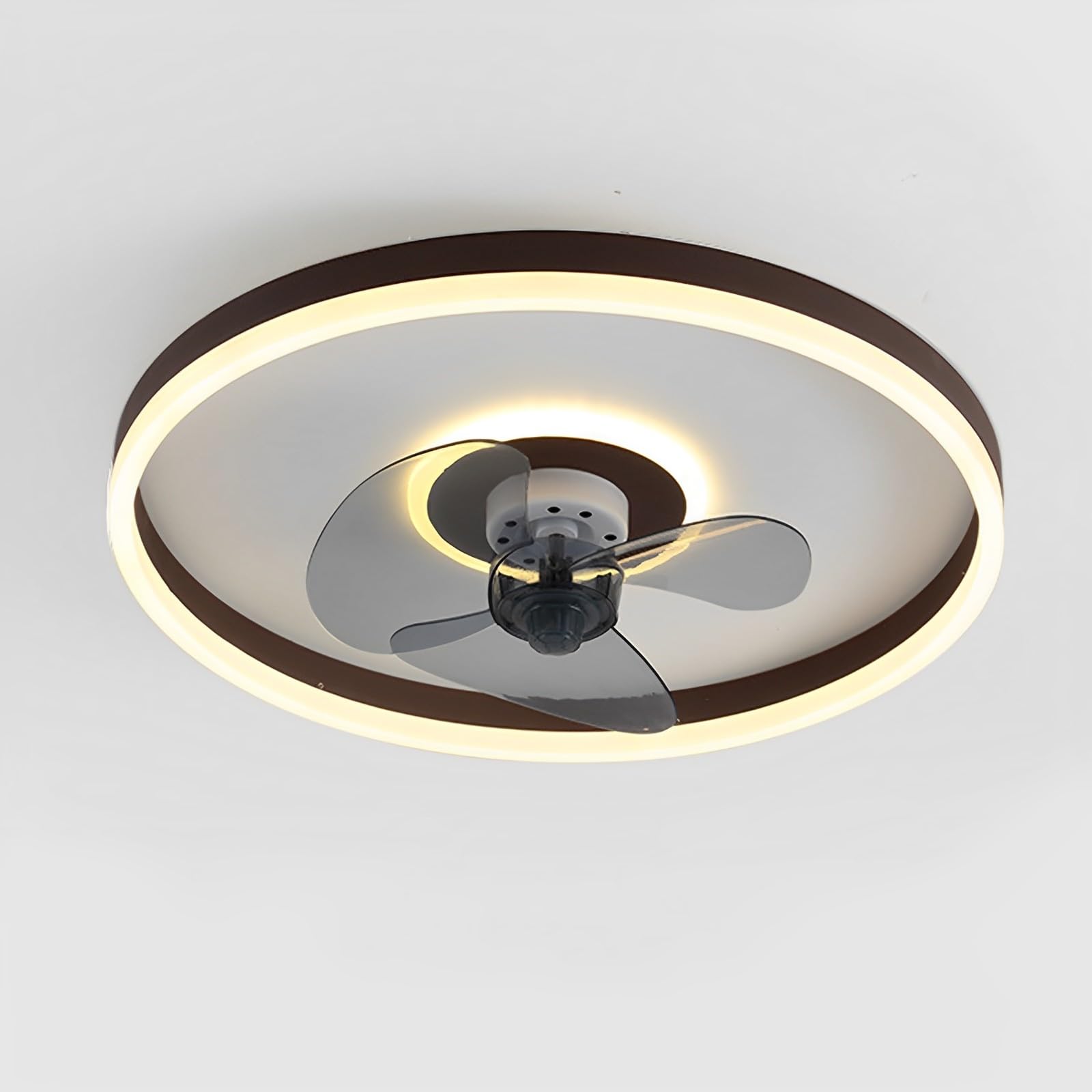SXDMOUBK Modern Dimmable Ceiling Fans with Lights Kids Room LED Fan Lighting 3 Speeds Mute Bedroom Dining Remote Light ABS Blades