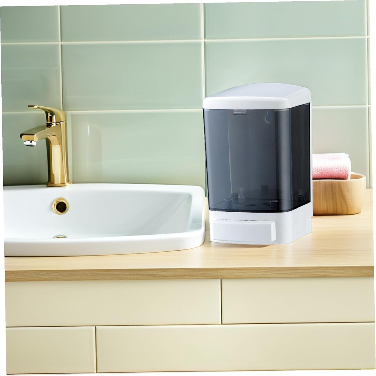 1000ml Large Capacity Manual Wall Mounted Soap Dispenser Plastic Bathroom Liquid Container Home Use Personal Care