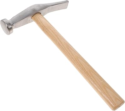 Healifty Shoemaking Hammer with Wooden Handle Rustproof Steel Hammer for Shoe Repair Lightweight Making Tool for Diy Shoe Projects 9.44In