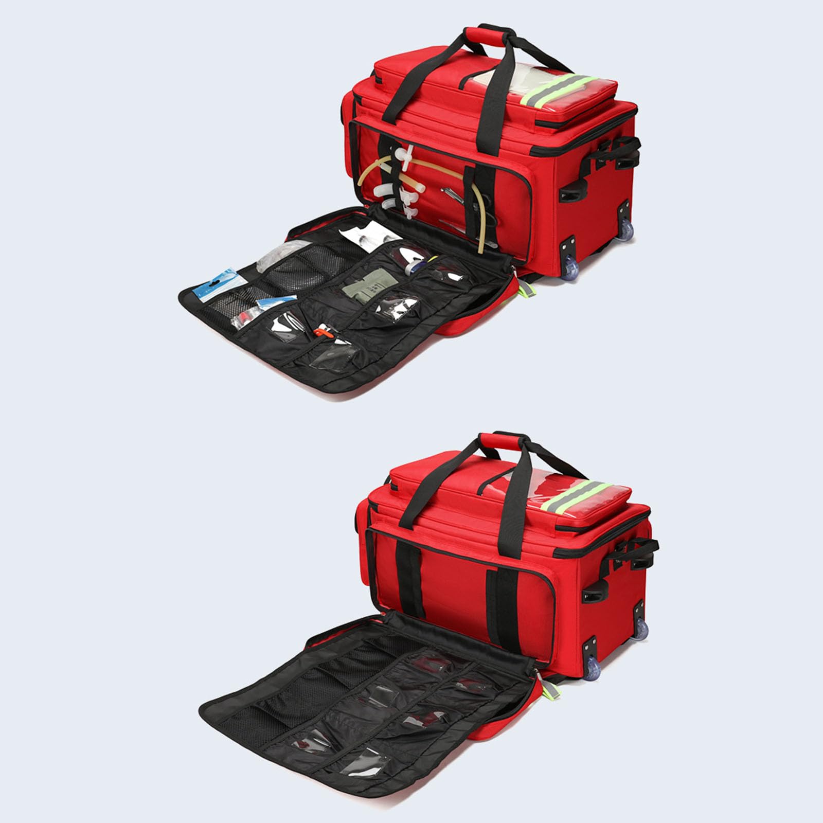 Trolley di grande capacità, kit di primo soccorso, borsa traumatologica professionale per sopravvivenza di emergenza, zaino medico multifunzionale