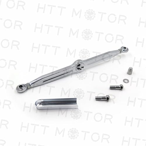Miniatura 3 de HTTMT MT288-014 - Enlace de cambio de marchas de aluminio cromado compatible con Harley CVO Electra Glide Fat Boy Heritage Softail ajustable