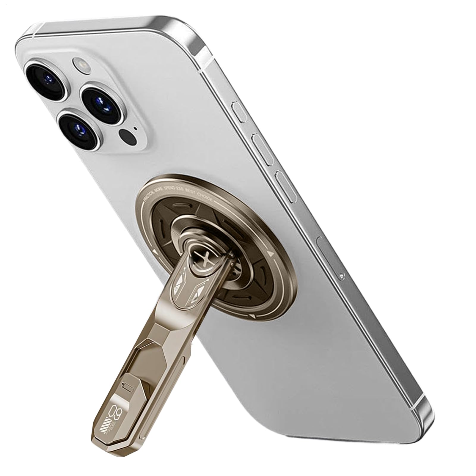 Support téléphone magnétique pliable avec prise pour un streaming stable - 8