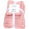 The Lakeside Collection Quick Dry 100% Cotton Bath Towels, 6 Piece Set - Rose Quartz