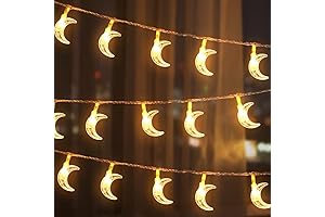 AceList Ramadan Decorations Moon String Led Lights