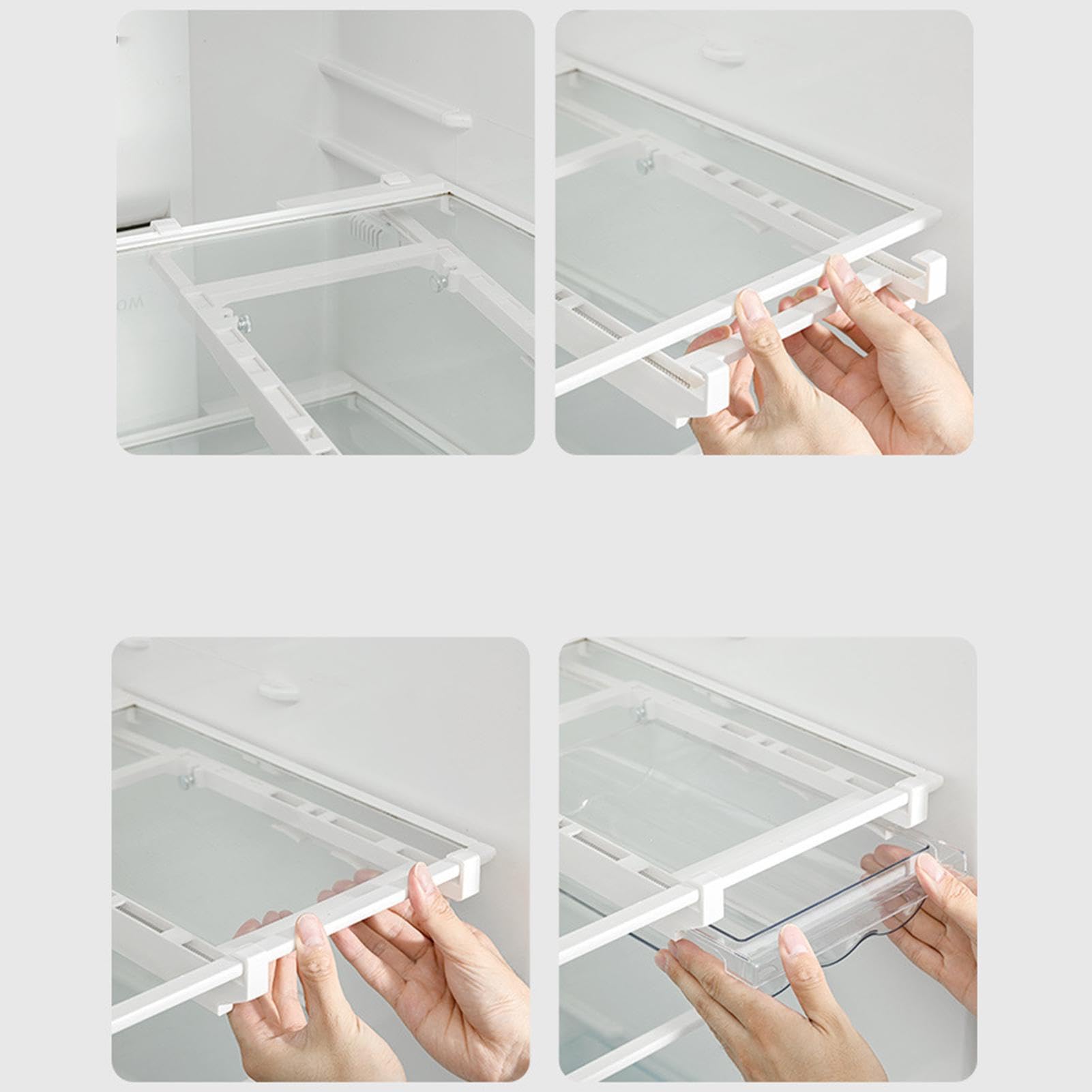 MRKU Caja organizadora de Cesta para Nevera de Cocina, cajón extraíble para Huevos, Nevera, contenedor Organizador