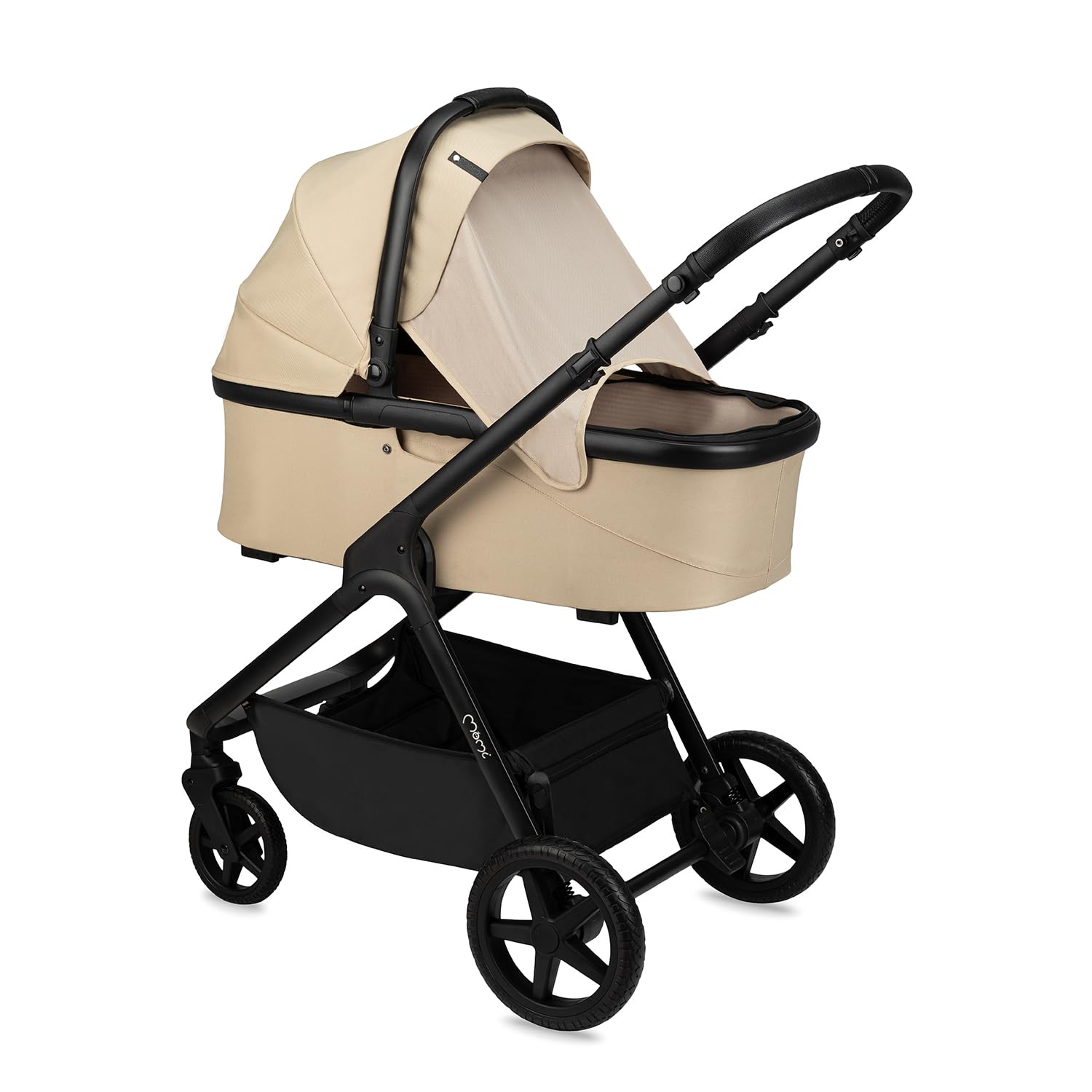 MoMi GISELLE Kombi-Kinderwagen 2 in 1 mit Buggy-Funktion, 5-Punkt-Sicherheitsgurt, ab dem 1. Lebenstag, bis 22 kg Körpergewicht (Buggy), Einkaufskorb, Matratze, Regenschutz und Wickeltasche