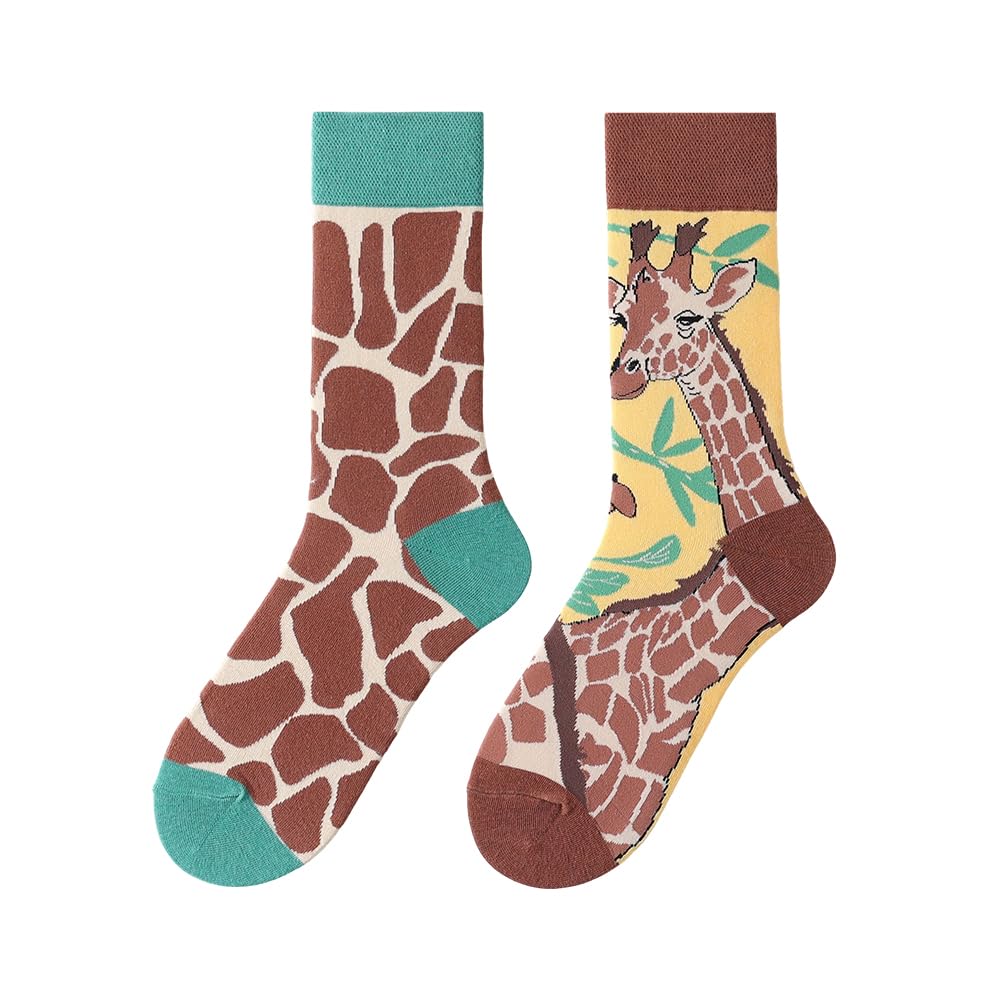 Calcetines Divertidos Unisex para Mujer y Hombre con Diseños Asimétricos en Par - Temas Animales, Comida, Fruta, Deporte y Arte en Algodón - Ideal para Regalos — view 189