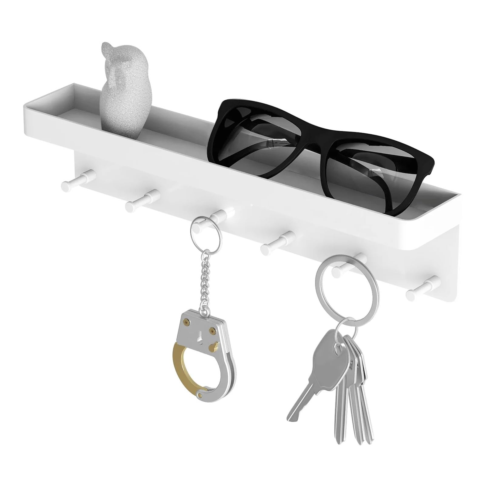 Rohcghc White Coat Rack, Wall Hooks(White)