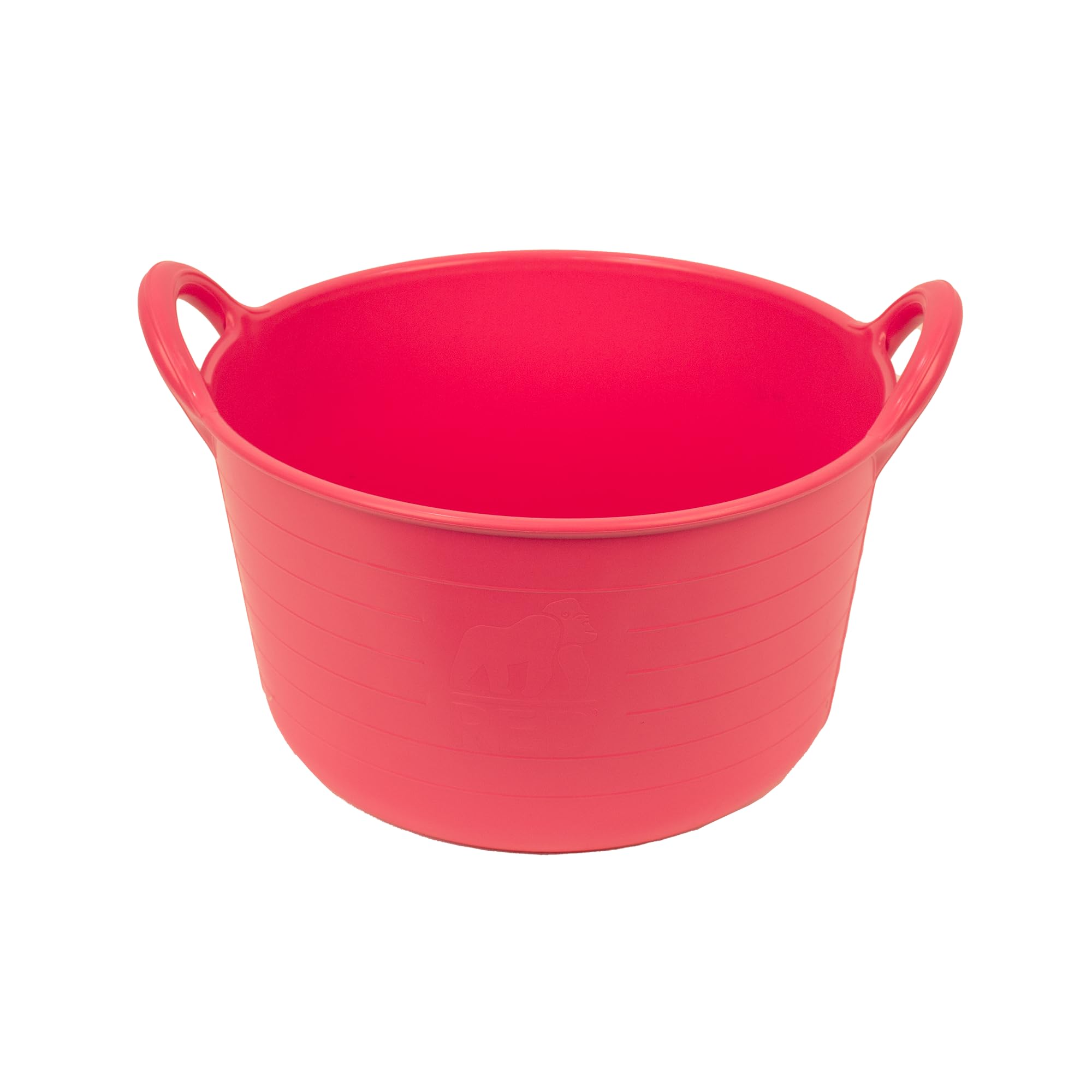 Red Gorilla Pink Gorilla Plas 2 Handled Power Tub 30L Flexible 2 Handles Eco Friendly Plastic Tub In Durable Heavy Duty Weather Resistant Lightweight Suitable For Home Diy Builders Gardening Or Storage