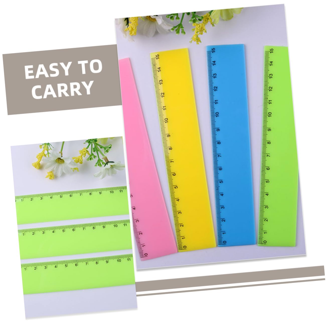OSALADI 5 Set Righello Colorato Governate Studenti Che Misurano Righelli Righello Chiaro Misurazione Del Righello Governanti Per Gli Studenti Sovrano Trasparente Plastica 25 Pezzi * 5