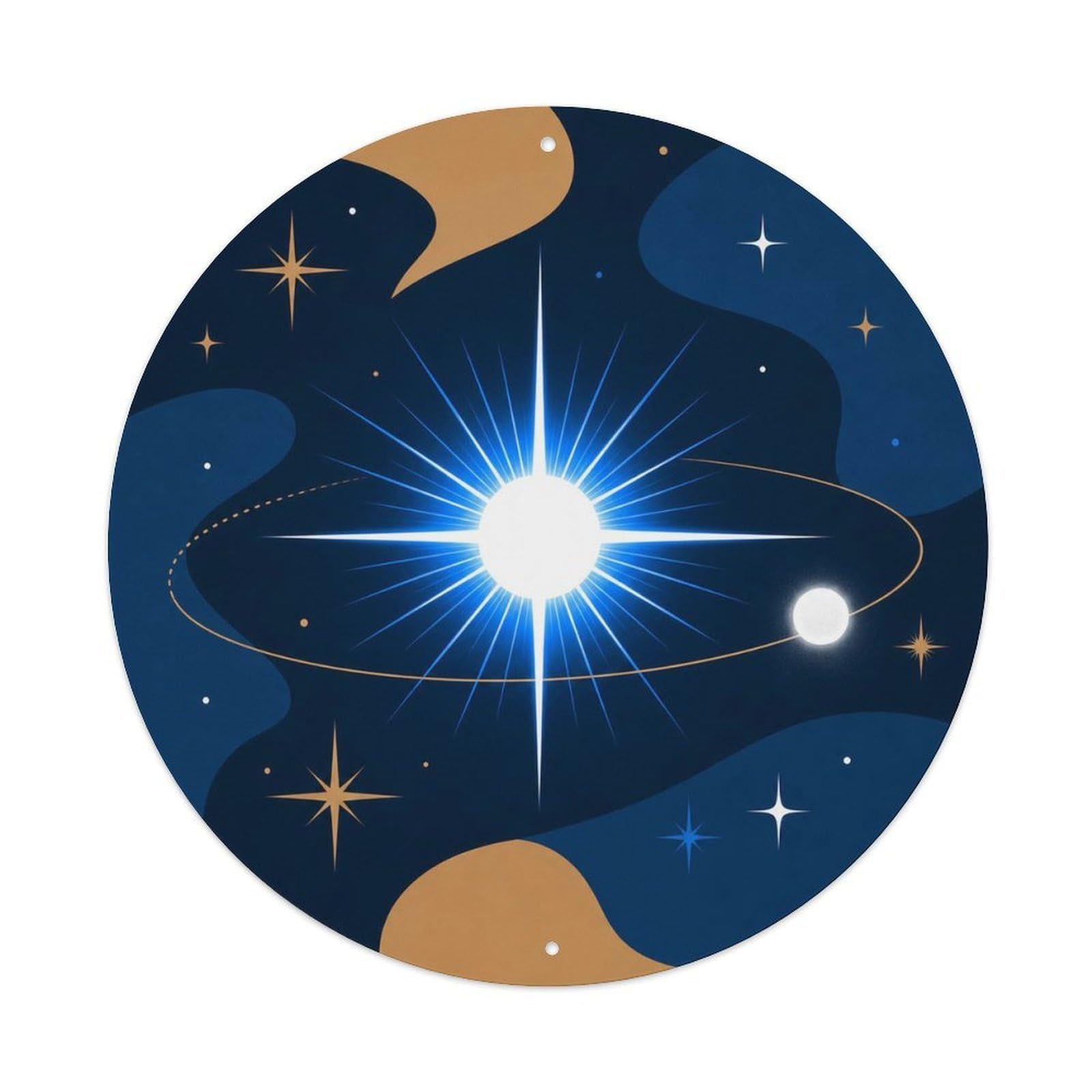 Odgynaw 8X8inch(20X20cm) Orbit Study Sirius Astronomy Orbital Science Starry Sky Metal Tin Sign