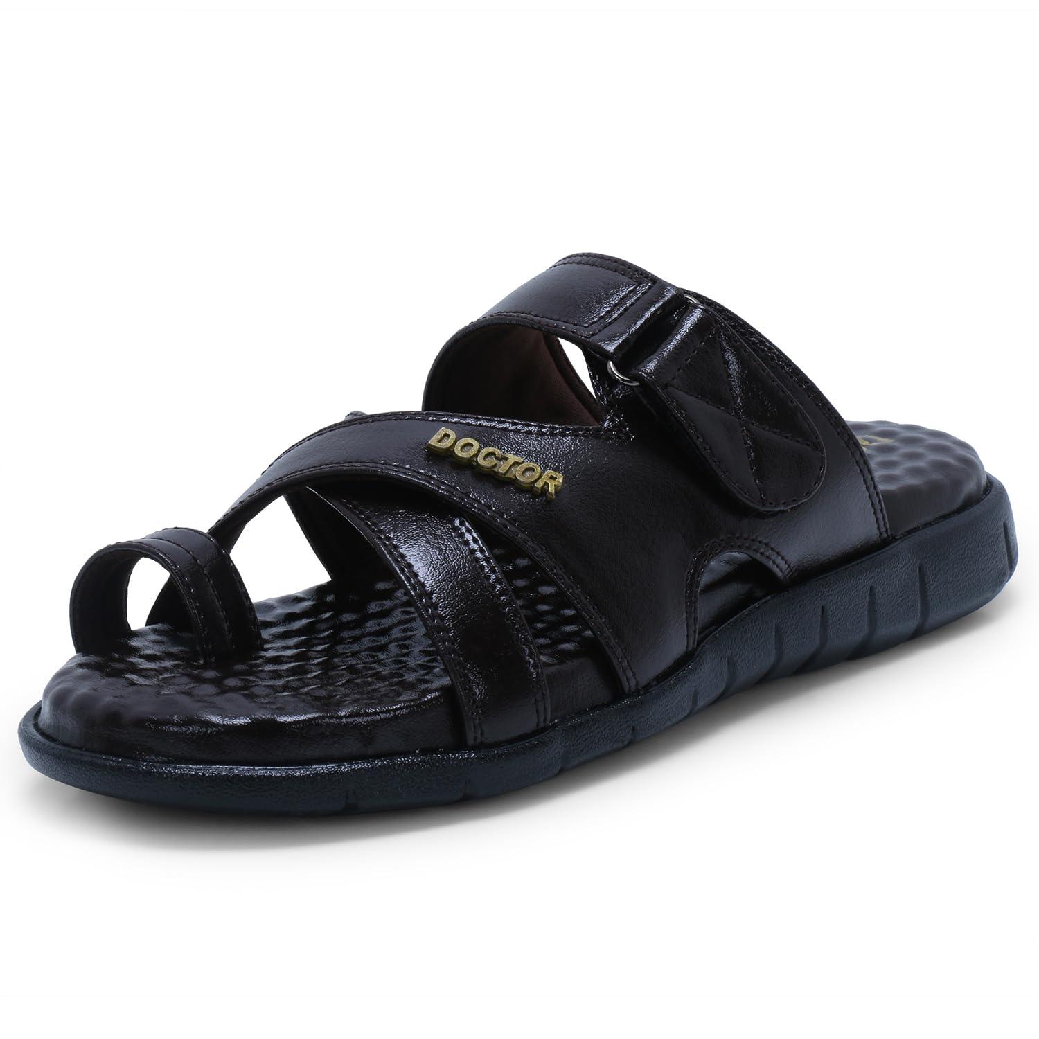 DOCTOR EXTRA SOFT Care Orthopedic Diabetic Comfortable Dr Sole Footwear Daily Use Casual Wear Stylish Latest Black Cushioned Adjustable Strap Chappal for Mens-Gents-Boys L-11-Brown-9 (B09WKNWX5Y) Amazon Price History, Amazon Price Tracker