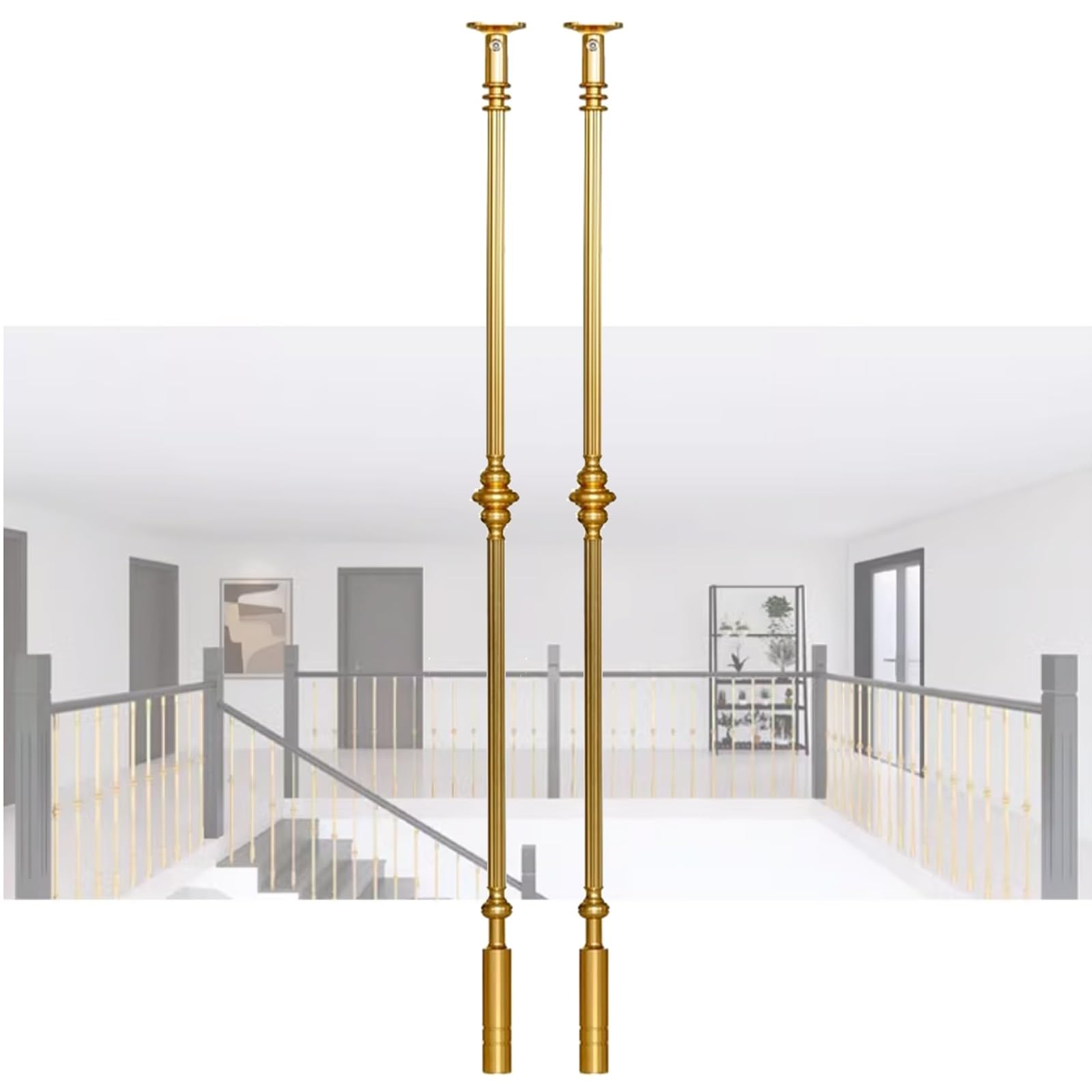 Pilier de main courante 95cm réglable : sécurisez votre escalier