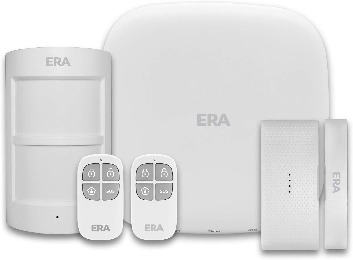 Pro - Home Security Burglar Alarm System - Smart Wireless House Alarm Google & Alexa Compatible - Smartphone Control - Pet Friendly Motion Sensors - Easy Install [5pc Starter Kit]