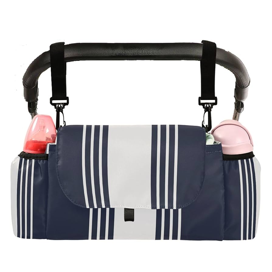 Upgraded Capacity Pram Organiser Buggy Organiser Bag Universal Baby