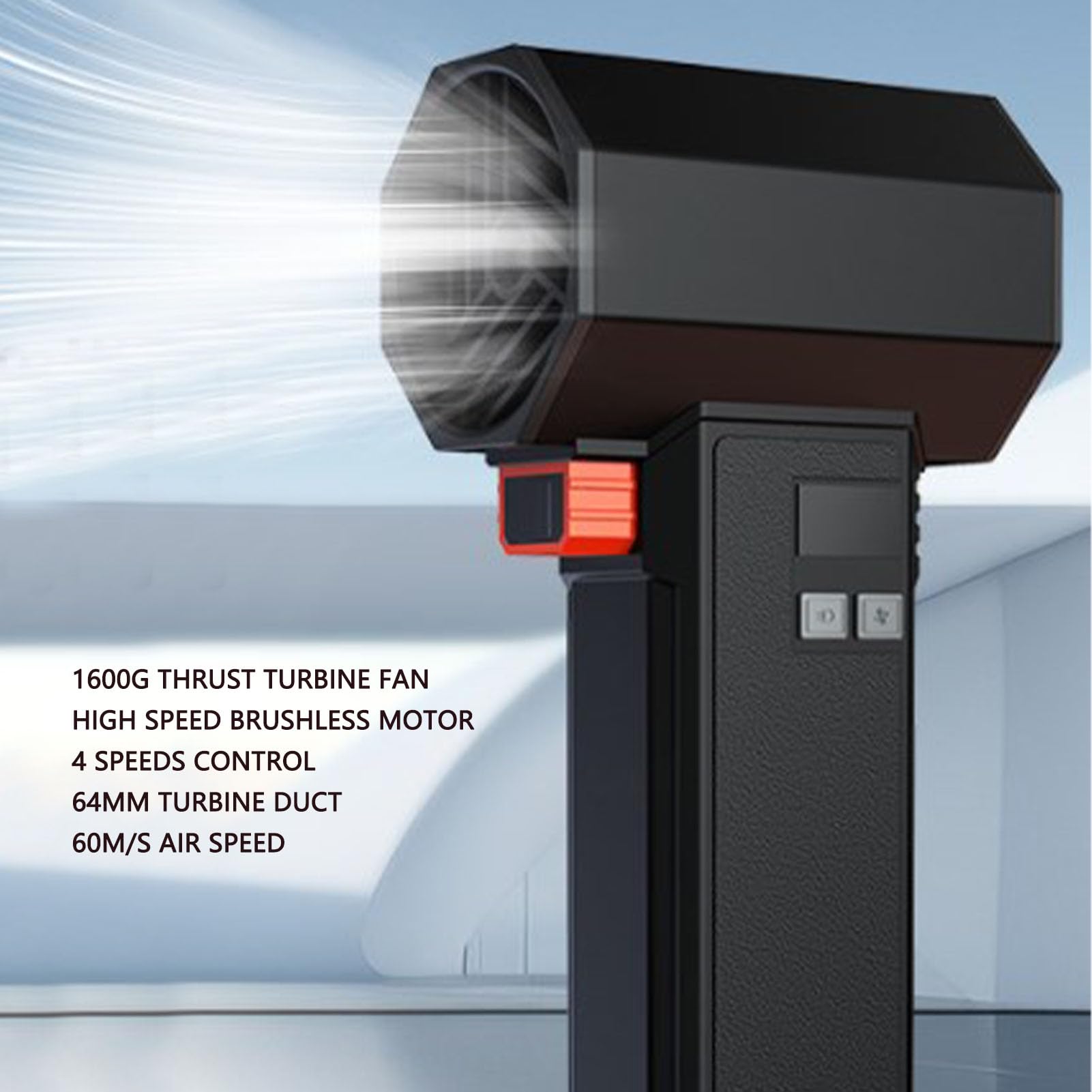 Soffiatore Elettrico Per Polvere 50000 Giri/min, Spinta 1600 G, Luce LED, Soffiatore Senza Fili Ricaricabile Per La Pulizia Industriale 'Auto Con 4 Modalità Di Velocità, Ideale