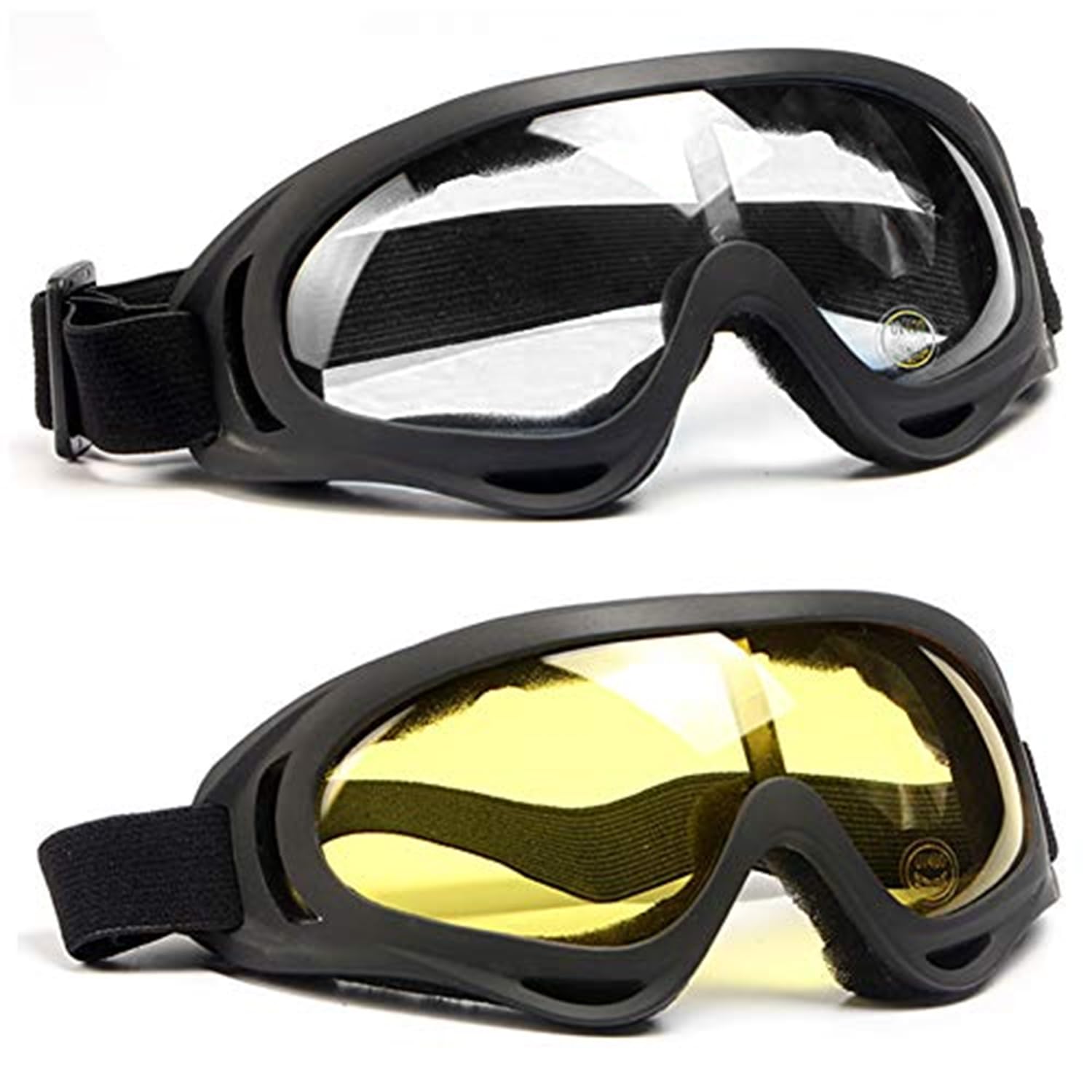 SPOSUNE Motorcycle Goggles Airsoft Goggles, UV400 Protection Dirt Bike Goggles, ATV Goggles Safety Goggles for Men Women