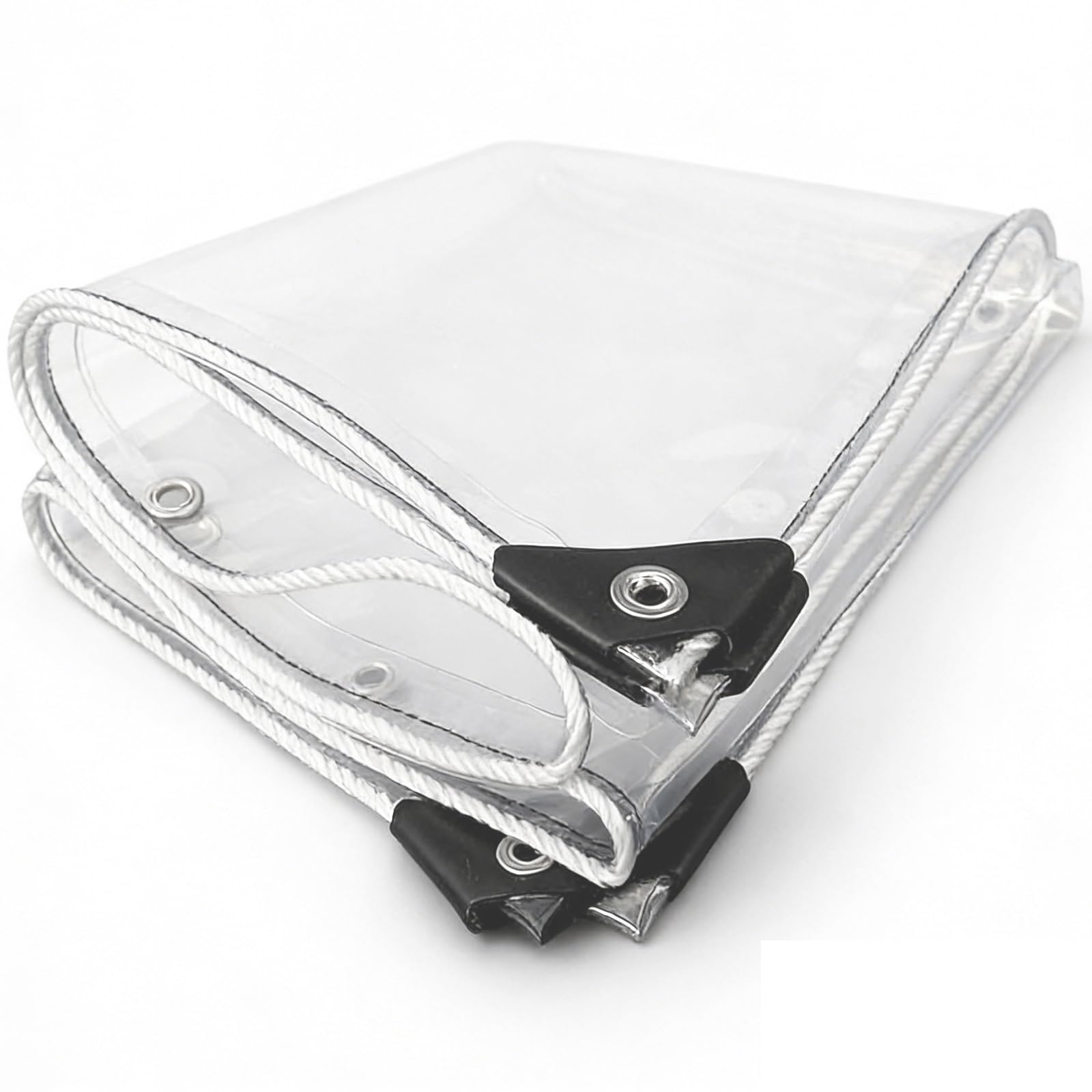Lona de protección transparente 100x270 cm en PVC reforzado de 500g con ojales