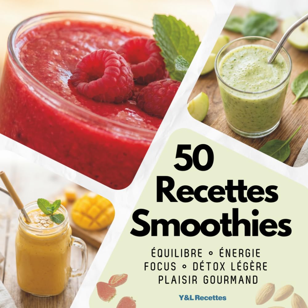 50 Recettes Smoothies : Minceur, Énergie, Focus, Détox et Gourmandise: Des recettes en couleurs, simples et gourmandes pour votre vitalité et plaisir au quotidien