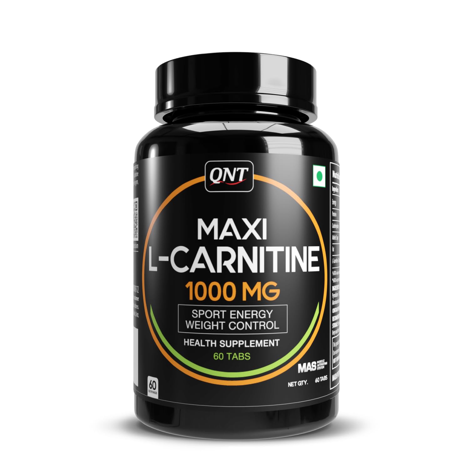 Maxi L-Carnitine 1000 mg | 60 Tabs | Convert Fat into Energy | Pre-Workout Supplement | Muscle Recovery