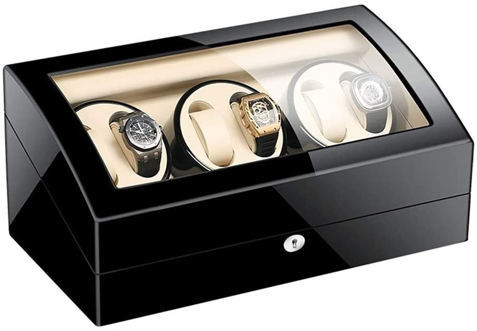 CGCSYZ Automatic Watch Winder 6+7 Watch Winder Box Wooden Piano Paint Exterior Extremely Silent Motor 4 Rotation Modes Accessories (D)