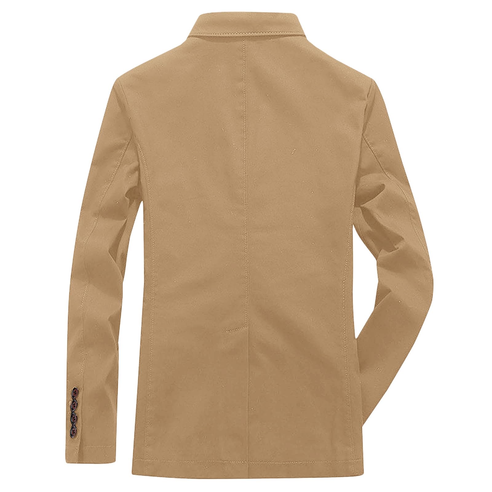 Generisch Herrenanzug mit Taschen Frühlingsbaumwolle dünne Jacke strukturierte lässige Anzugjacke