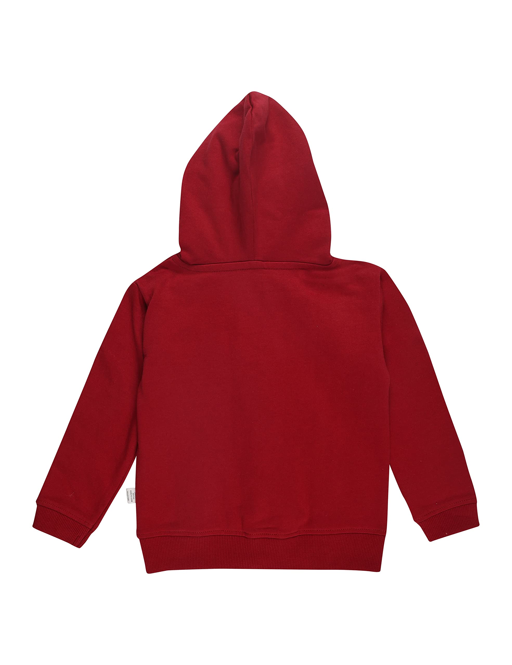The Mom Store Unisex Fleece Hooded Neck Regular Fit Hoodie (ZPJK-ZPBM-0-6_Zip Zip Boom_Maroon_0 Months-6 Months) - Image 2 thumbnail