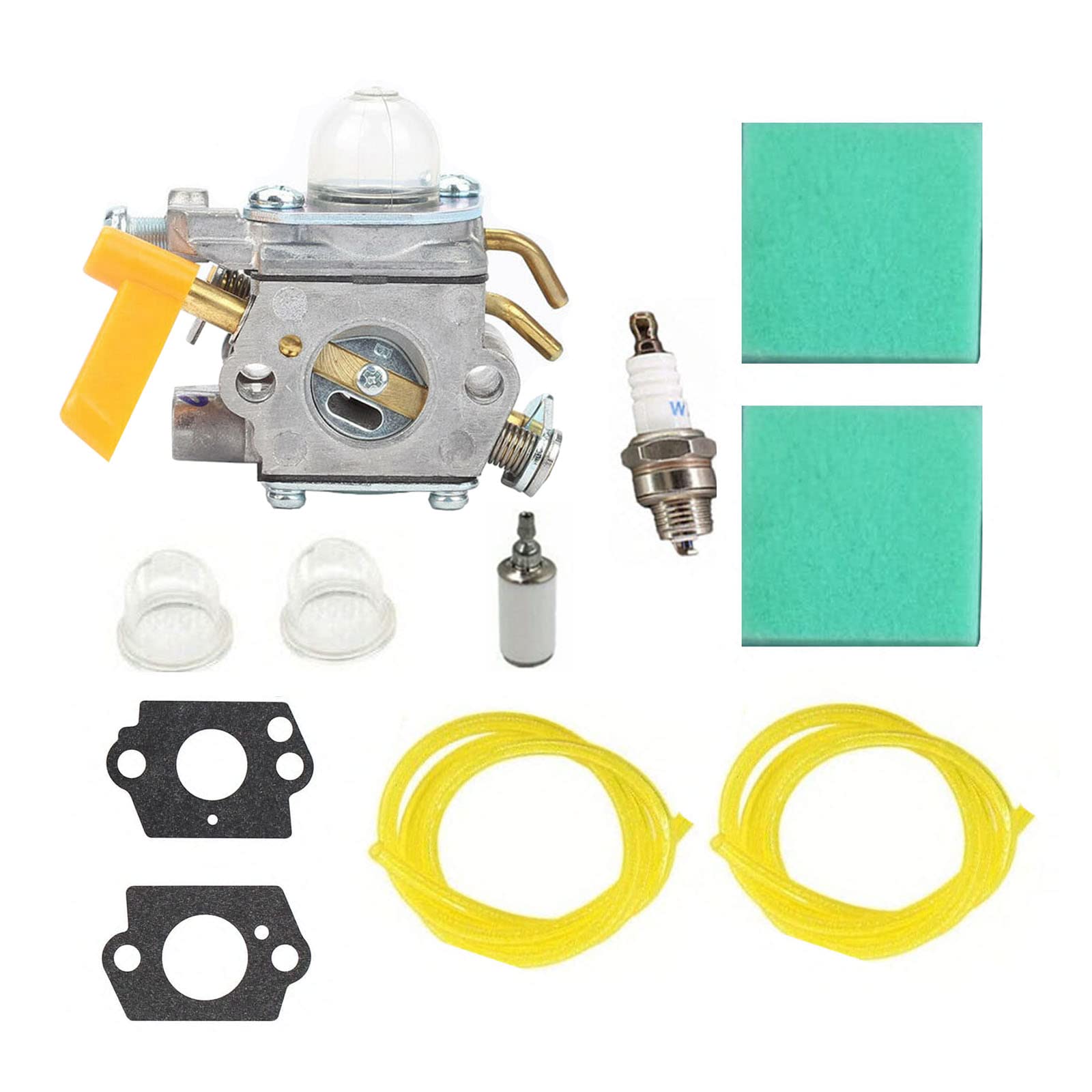 BEIYIPARTS 308054043 Carburetor For Ryobi Homelite 308054013 308054003 308054077 309368003 BC30 CS26 CS30 TP30 TP26 EX26 SS26 S430 SX135 25cc 26cc 30cc Trimmer Leaf Blower UT33600A RY09050 C1U-H60