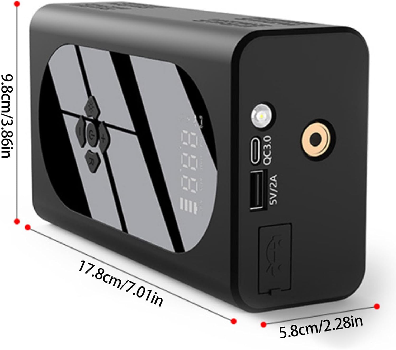 Portable Air Compressor Electric Car Pumps Automatic Motorbike Tire Inflator Digital Pressure Gauge Detect With LED Lamp Power Supply