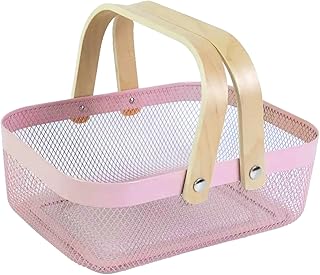 Metal Mesh Steel Basket, Storage Organizer Basket Garden Harvest Basket ...