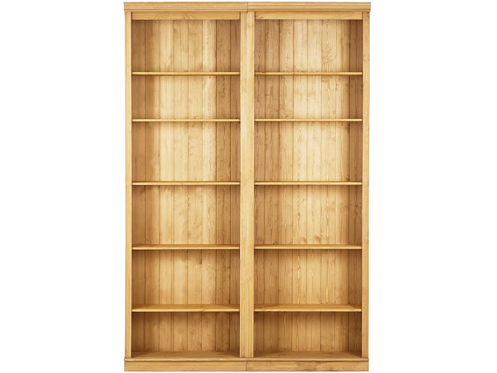 Anita Wall Unit H with 2 bookcases in stained wax,37x223x148 cm (DxHxW)