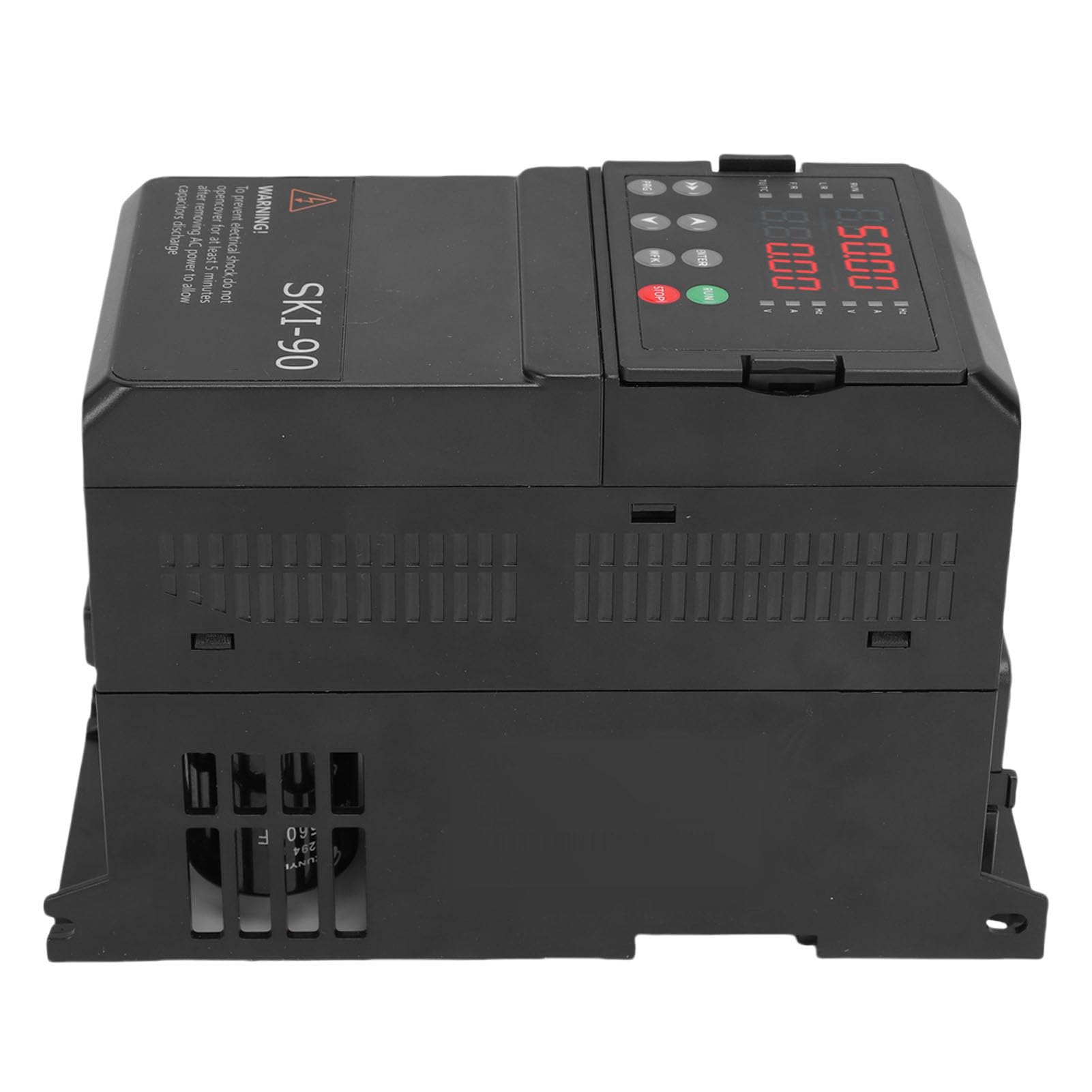 Cocoarm Convertidor Solar Fotovoltaico Trifásico a Trifásico, Variador de Frecuencia ABS Ignífugo, Entrada CC 250 a 900 V y 3 Fases CA 380 V, Salida 0 a 650 Hz para Control de Motor de Bomba de Agua