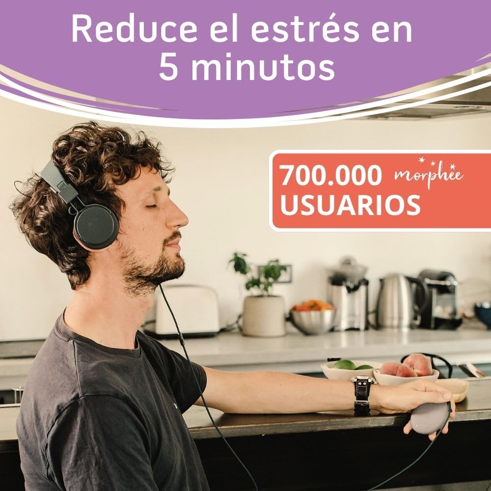 Morphée Zen | La Maquina de Meditación para la Relajación Instantánea | Antiestrés, Relajación Profunda, Portátil | Musica Relajante, Sesiones de Meditación, Ruido blanco | 72 sesiones en 4 idiomas