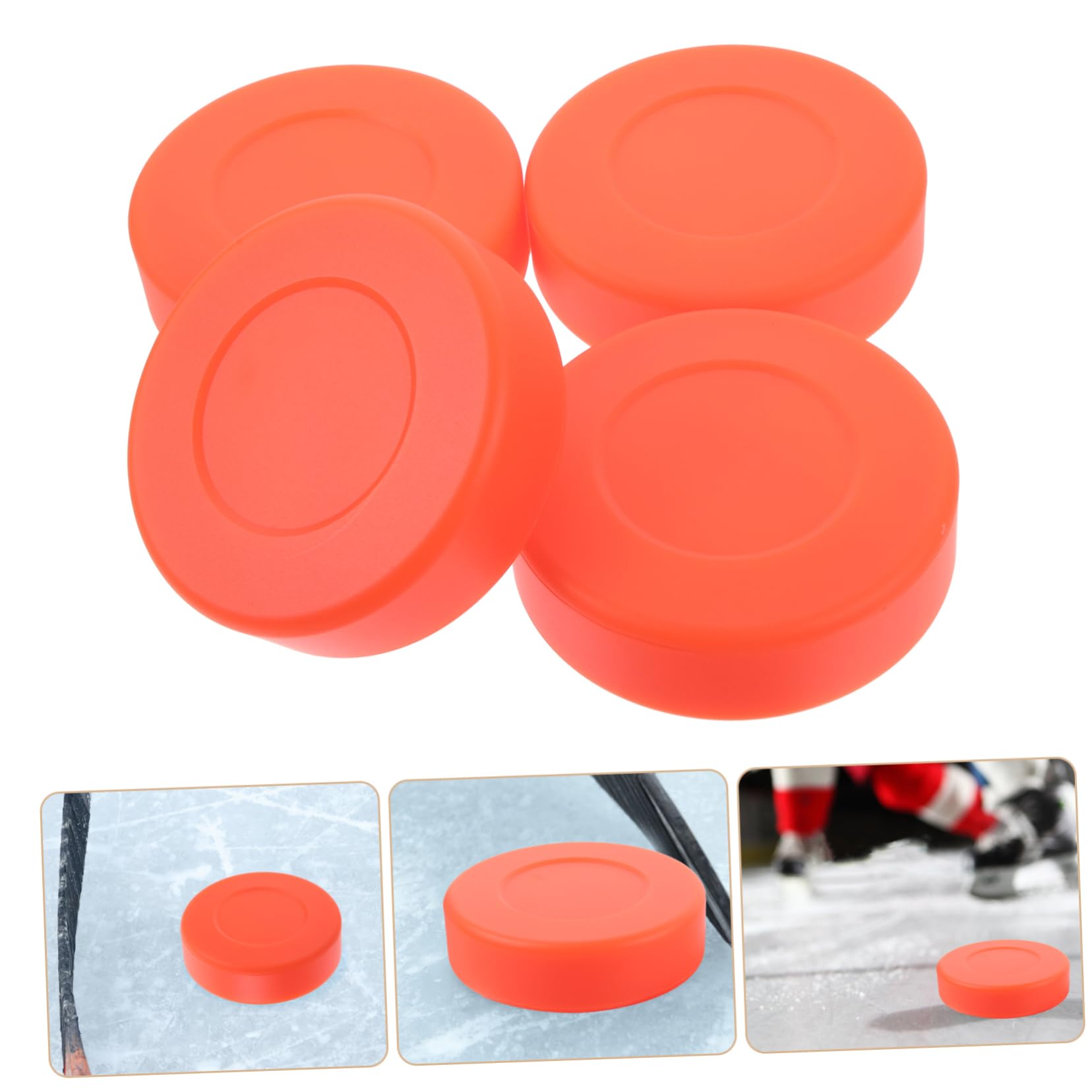 blöder Puck Sport zubehör Hockey Puck Hockey Verein Hockeypässe Ice Balls Kniehockey Eishockey-Pucks trainieren Eishockeypuck zum Üben Outdoor-Hockey-Zubehör PVC Golden