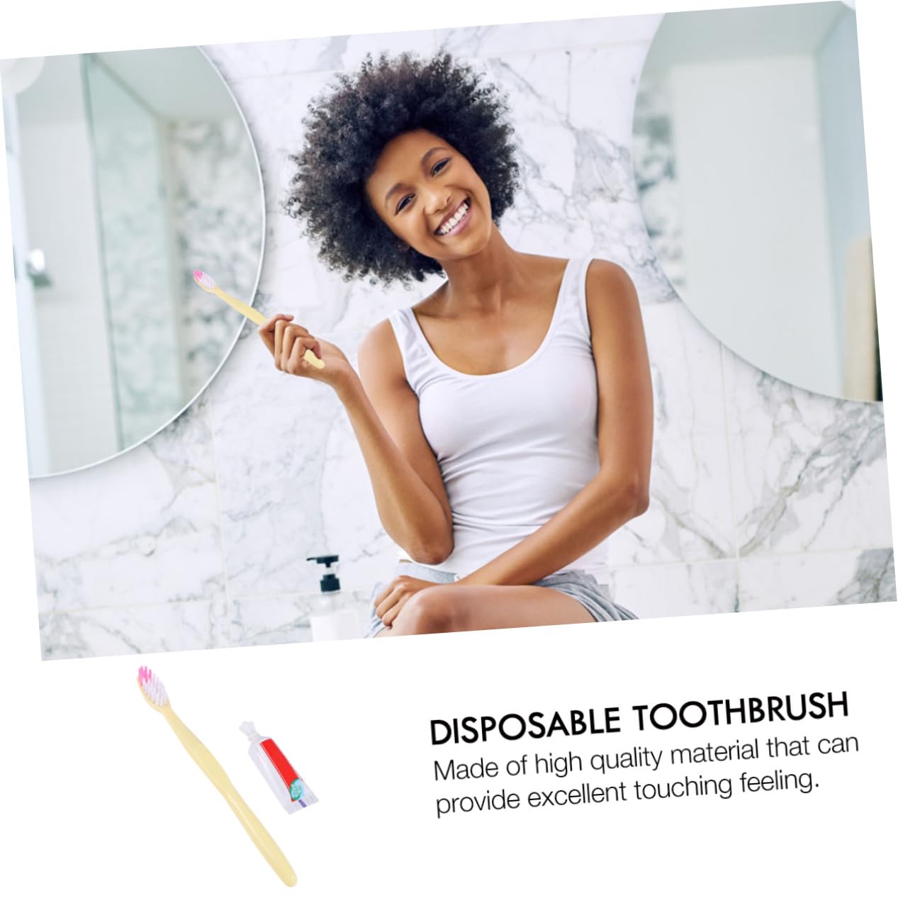 100piezas Unidades Cepillos Dientes Desechables con Pasta Individualmente Envueltos Bolsillo para Viaje Camping y Uso Único Varios estilos