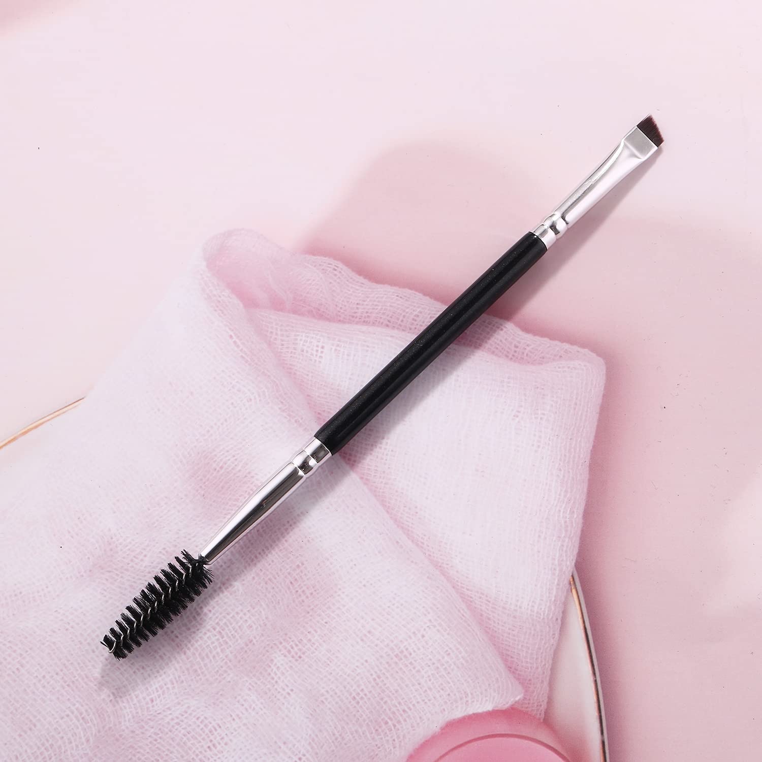 Spanking Double Ended Eyebrow Brush & Spoolie - Angled Brow Brush for Precision Application & Blending of Eye Brow Powders 1