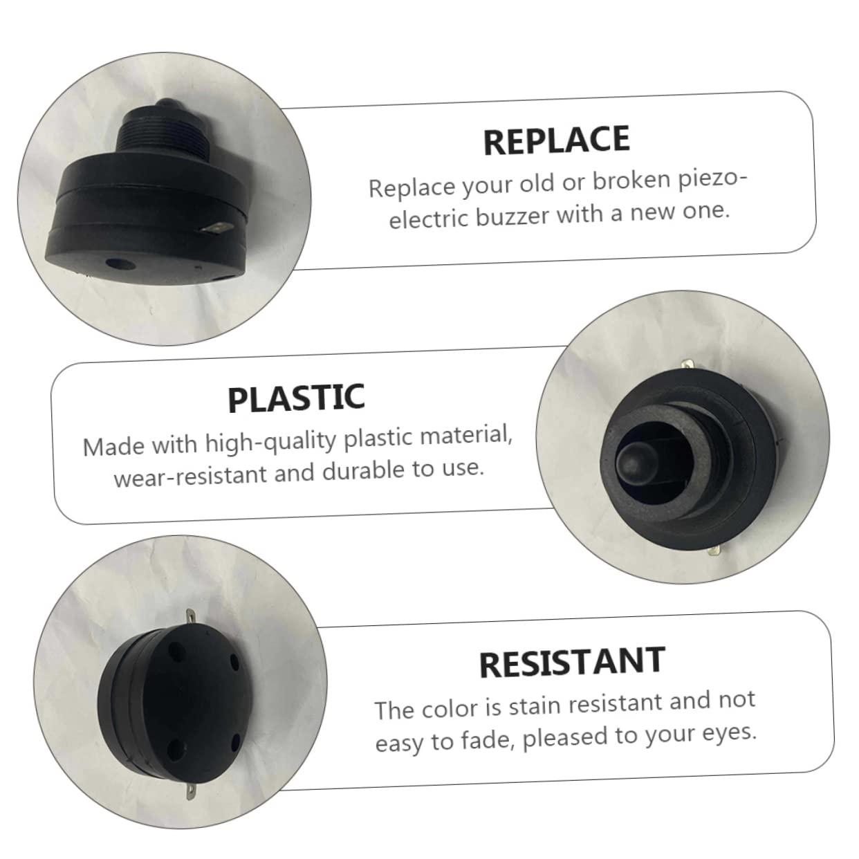 OUNONA Loud Car Horn Replacement Piezoelectric Head Adapter Car Tweeter Speaker Set Electric Horn