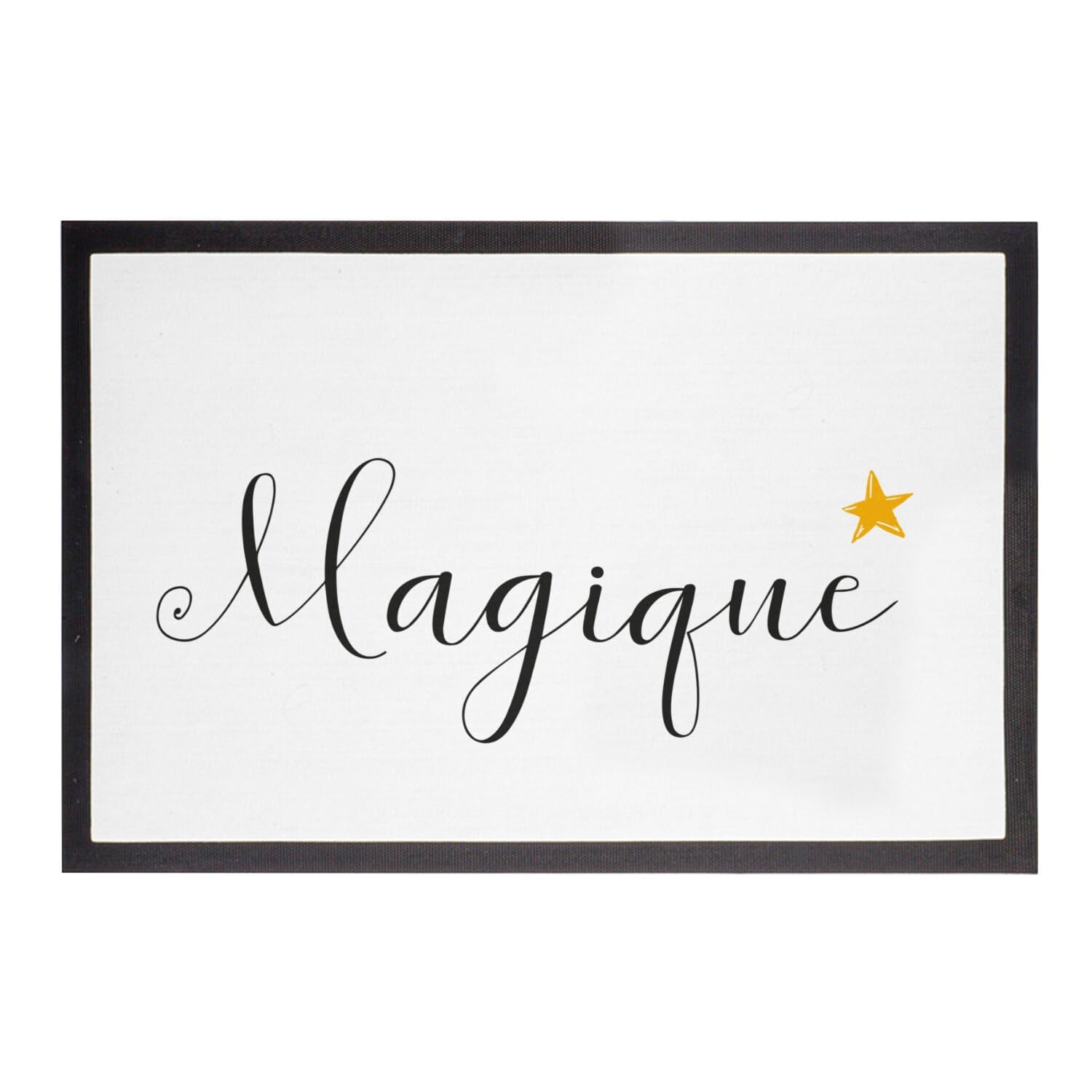 Paillasson magique absorbant 60x40cm petite étoile jaune pour entrée propre