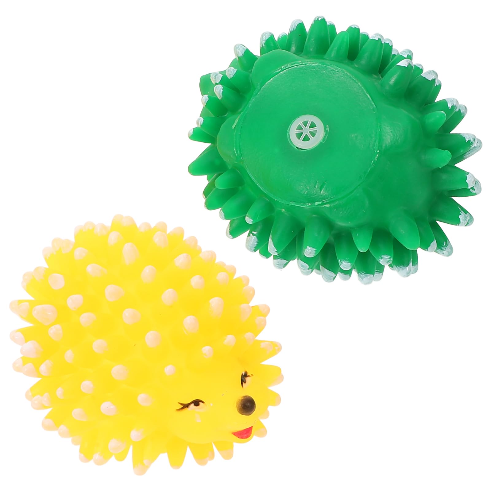FRCOLOR Hedgehog Dog Squeaky Toys 2 Pack Pet Molar Chew Toys Cartoon Latex Teething Toys for Active Play and Dental Health - Image 2