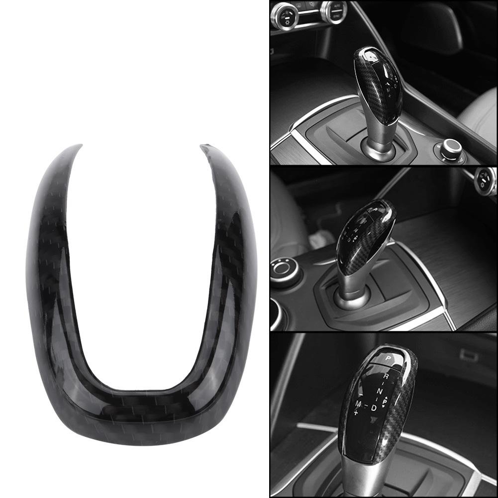 Keenso Auto Interni In Fibra di Carbonio Cambio Pomello Manopola Cornice Decorazione Decal Cover Trim per Stelvio/Accessori Car Styling