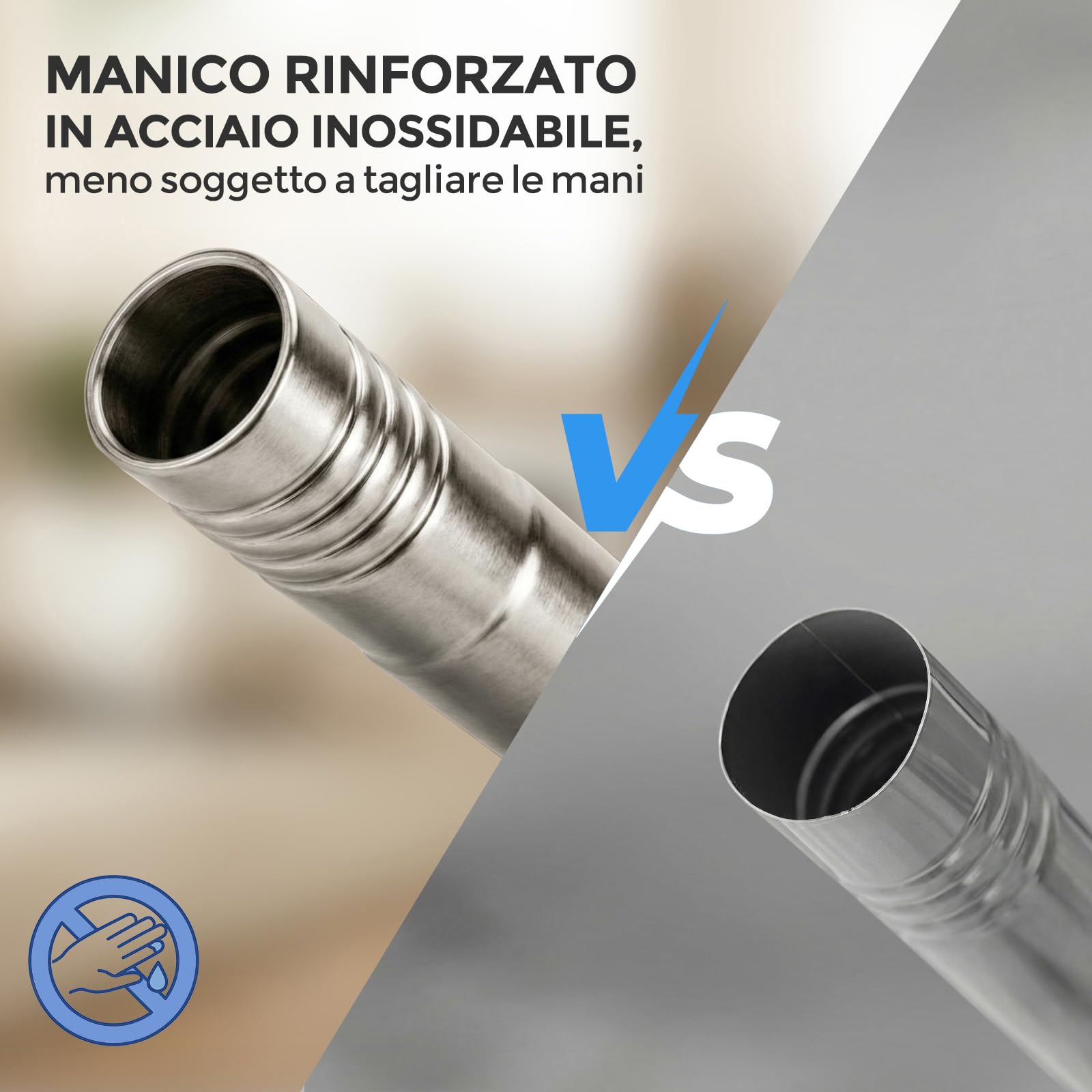 Masthome Mocio Lavapavimenti in Microfibra e Secchio Strizzatore, Mocio Piatto Professionale con Secchio Doppio Scomparto, Secchio Lavapavimenti con 4 Panni Riutilizzabile, Bianco + Grigio