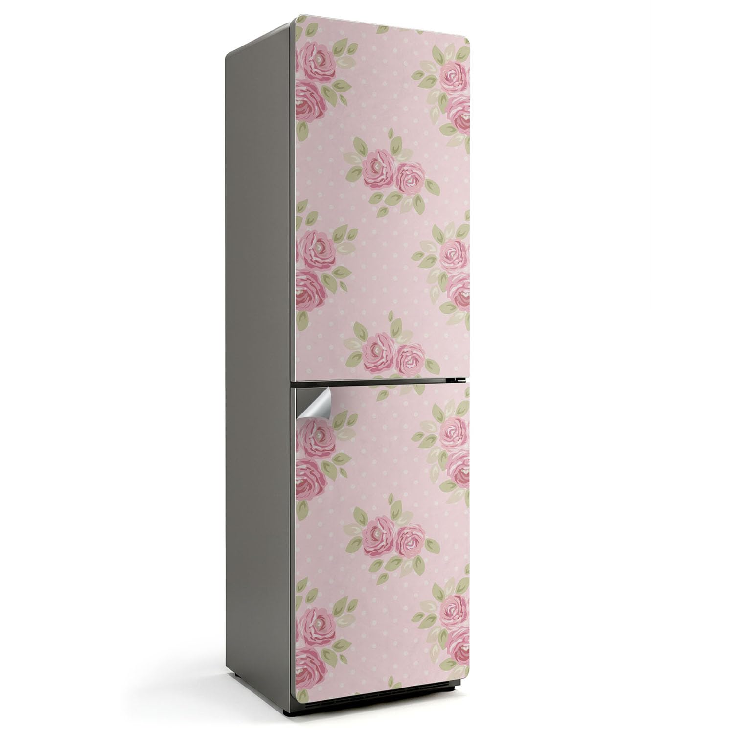 Sticker réfrigérateur floral 60x205 cm autocollant de cuisine couvrant