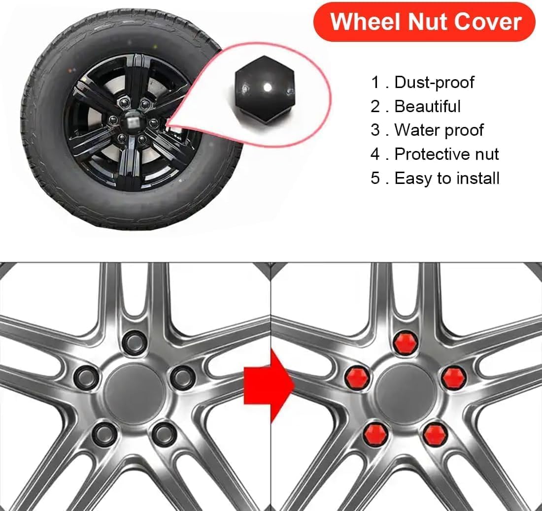 20 Cache-écrous Pour Tesla Model S - Diamètre 21mm - Argenté - Protection Anti-poussière Et Corrosion