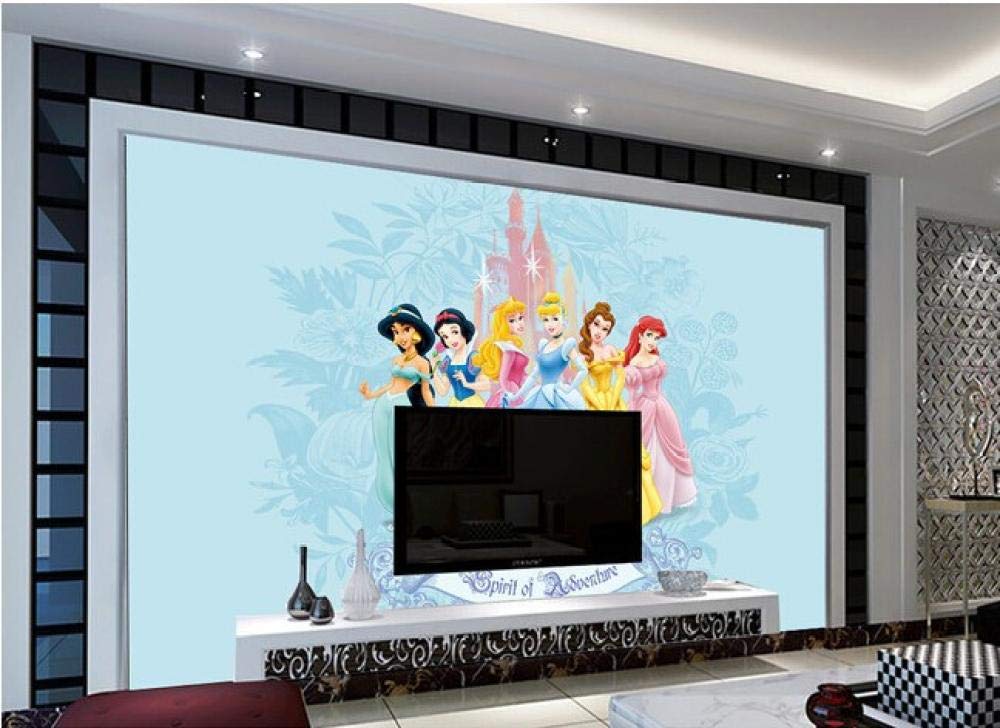 Papier peint 3D lavable grand format avec motif dessin animé coloré
