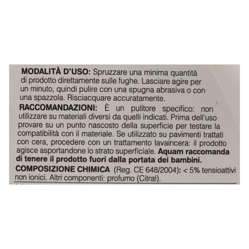 Aquam Detergente Pulitore Fughe Spray 500ml (6 Spray)
