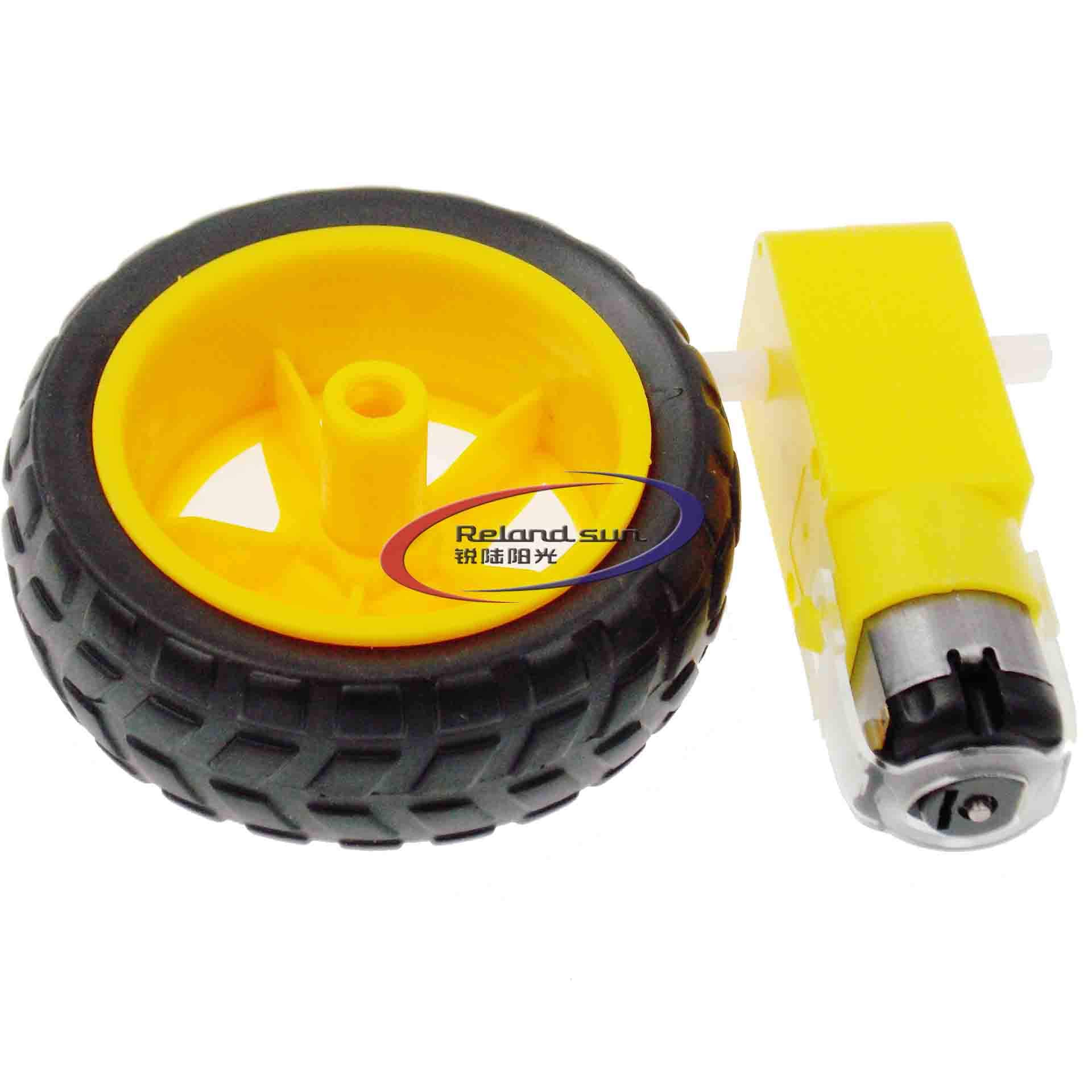 Reland Sun 4Pcs For Smart Car Robot Plastic Tire Wheel with DC 3-6V Gear Motor (4pcs Tire) : Buy Online at Best Price in KSA - Souq is now
