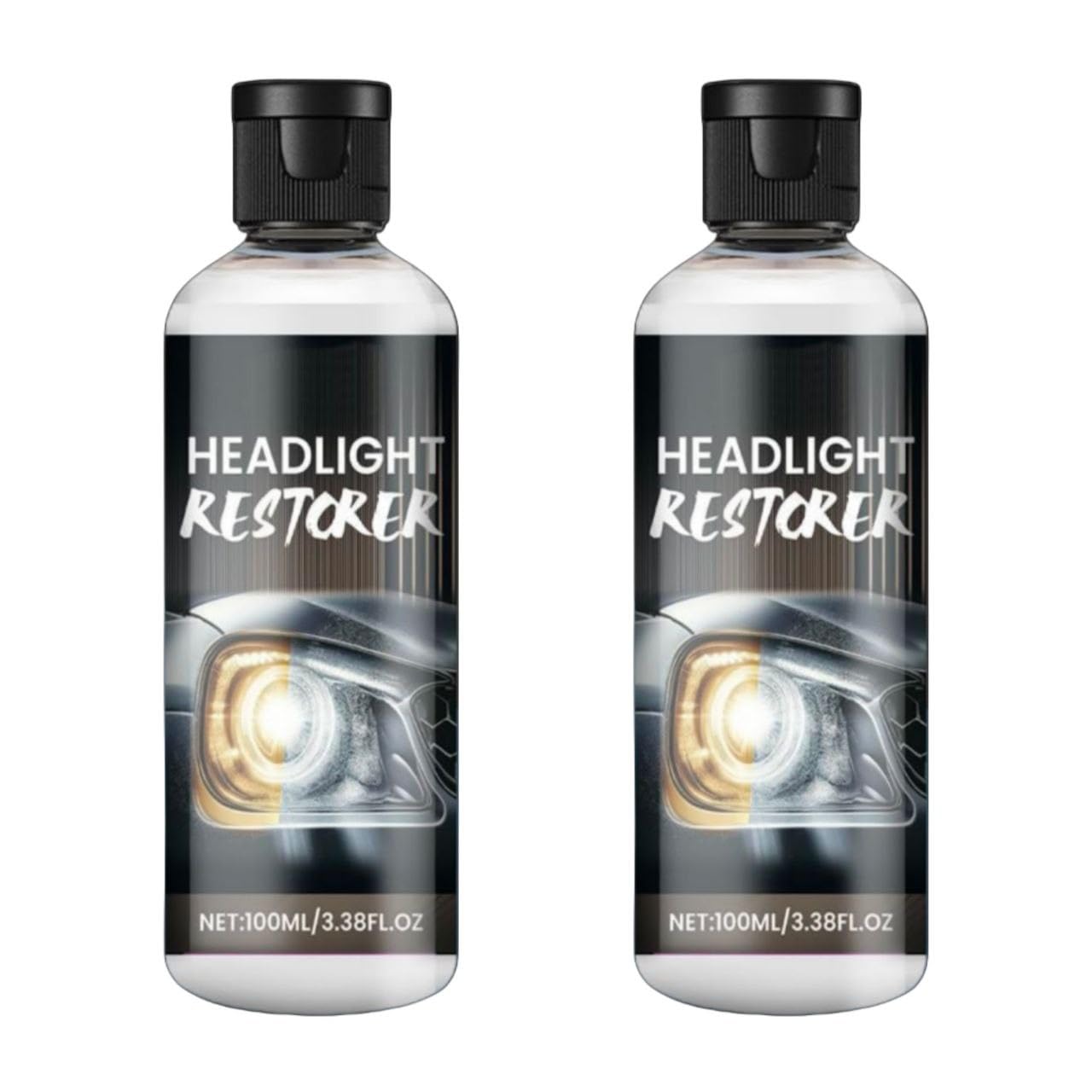 Car Headlight Cleaner & Polish | Removes Dullness & Yellowing | Restores Clarity for Improved Visibility | Easy-to-Use Headlight Cleaning Solution (2)