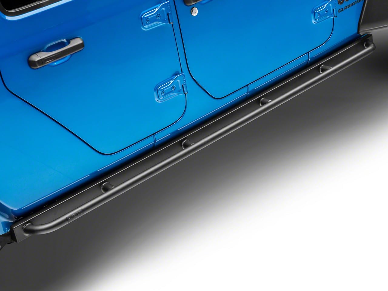 Redrock Bed Side Rock Rails with Jeep Logo - Compatible for 20-25 Jeep Gladiator JT